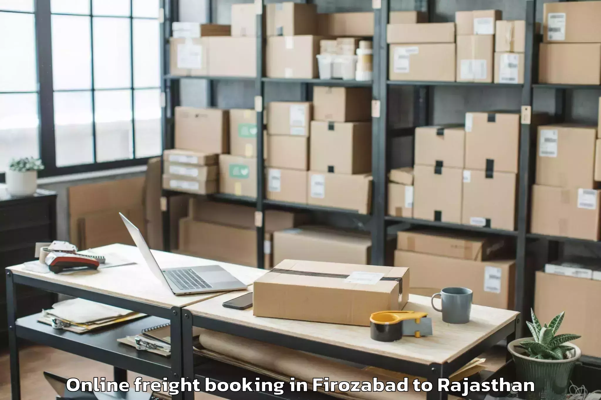 Top Firozabad to Indergarh Online Freight Booking Available